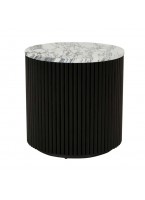 Benjamin Ripple Marble Side Table 500Dia/H500mm  - Globewest